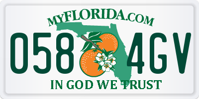 FL license plate 0584GV