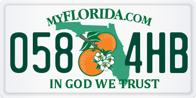 FL license plate 0584HB
