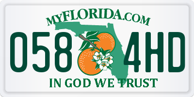 FL license plate 0584HD