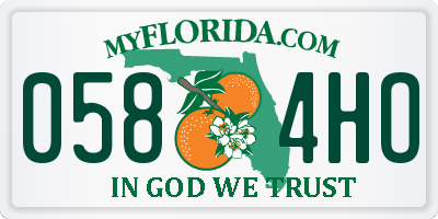 FL license plate 0584HO
