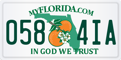 FL license plate 0584IA