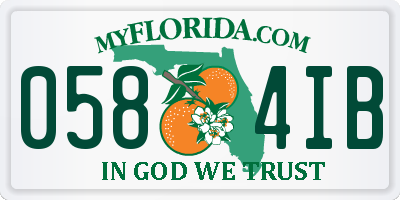 FL license plate 0584IB