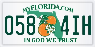 FL license plate 0584IH