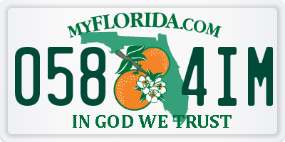 FL license plate 0584IM