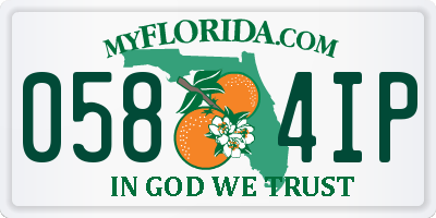 FL license plate 0584IP