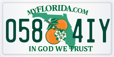 FL license plate 0584IY