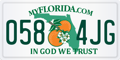 FL license plate 0584JG