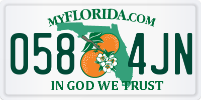 FL license plate 0584JN