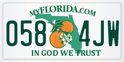 FL license plate 0584JW