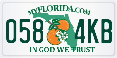 FL license plate 0584KB