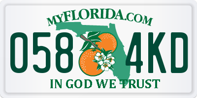 FL license plate 0584KD