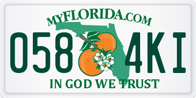 FL license plate 0584KI