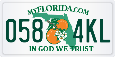 FL license plate 0584KL