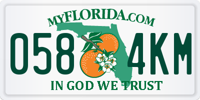 FL license plate 0584KM
