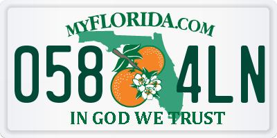 FL license plate 0584LN