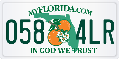 FL license plate 0584LR