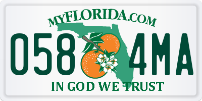 FL license plate 0584MA