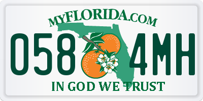 FL license plate 0584MH