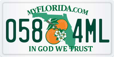 FL license plate 0584ML