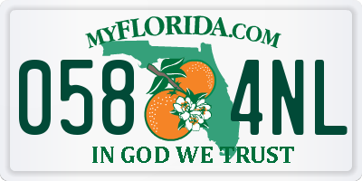FL license plate 0584NL