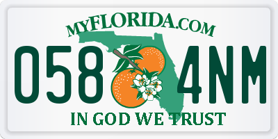 FL license plate 0584NM