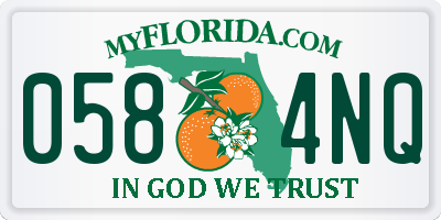 FL license plate 0584NQ