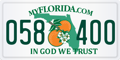 FL license plate 0584OO