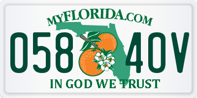 FL license plate 0584OV