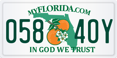 FL license plate 0584OY