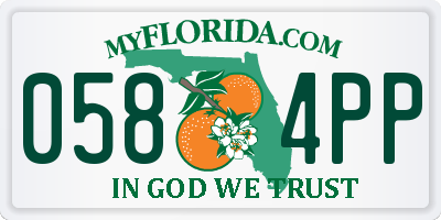 FL license plate 0584PP