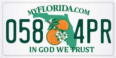 FL license plate 0584PR