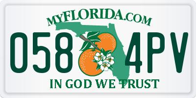 FL license plate 0584PV