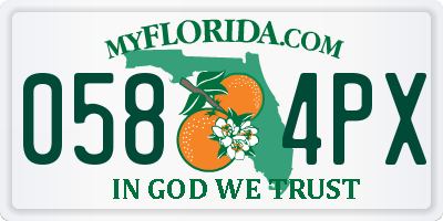 FL license plate 0584PX