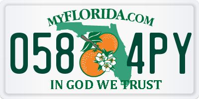 FL license plate 0584PY