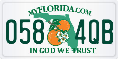 FL license plate 0584QB