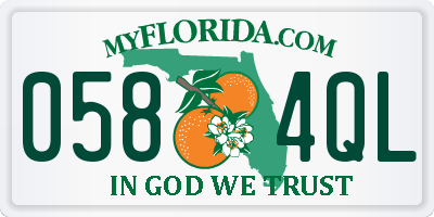 FL license plate 0584QL