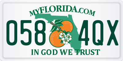 FL license plate 0584QX