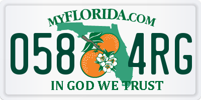 FL license plate 0584RG