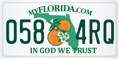 FL license plate 0584RQ