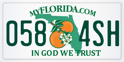 FL license plate 0584SH