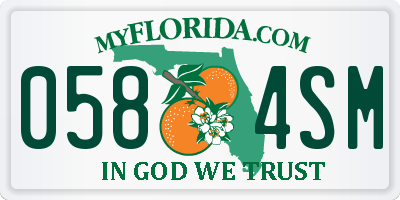 FL license plate 0584SM