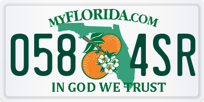 FL license plate 0584SR