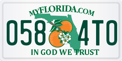 FL license plate 0584TO
