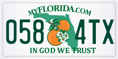 FL license plate 0584TX
