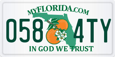 FL license plate 0584TY