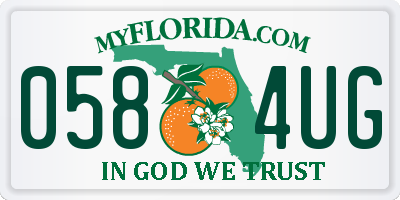 FL license plate 0584UG