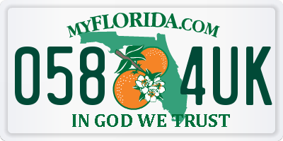 FL license plate 0584UK