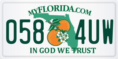 FL license plate 0584UW