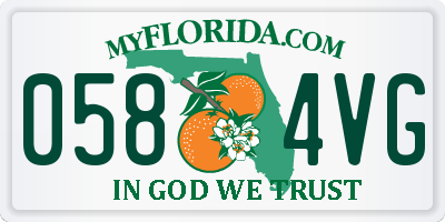 FL license plate 0584VG