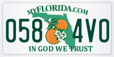 FL license plate 0584VO
